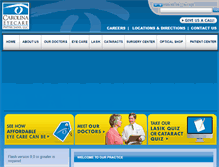 Tablet Screenshot of carolinaeyecare.com